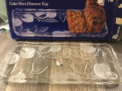 Bandeja para pasteles de cristal de jardín de manzana WMF vintage hecha en Alemania Occidental con caja nueva de stock Foto 1 de 4