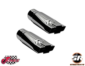 Jones Exhaust JCB300-SS Weld-on Chevy Bowtie 9" x 4.75" Tips Fits 3" Pipe - Pair - Bild 1 von 2
