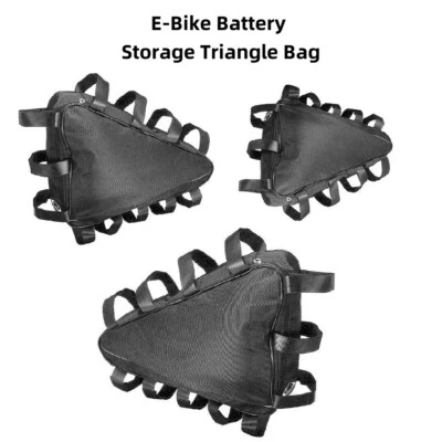 Bicycle Triangle Frame Bag Electric Bike Li-ion Battery Storage Bag Pouch - Image 1 of 4