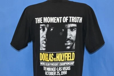 Camiseta De Colección Años 90 DOUGLAS VS HOLYFIELD MIRAGE LAS VEGAS MOMENT OF TRUTH EN CAJA L  Foto 1 de 4