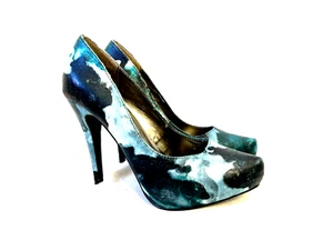 Zapatos de tacón alto Steve Madden Luxe para mujer verde negro plateado 7M - Imagen 1 de 9