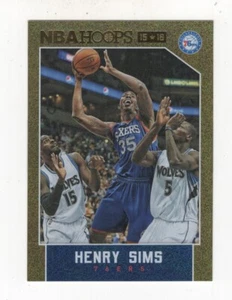 2015-16 NBA HOOPS BASKETBALL GOLD HENRY SIMS PHILADELPHIA 76ERS #161 - Picture 1 of 4