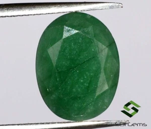 2.93 Cts Certified Natural Emerald Oval Cut 12x9 mm Untreated Green Gemstone - Picture 1 of 3