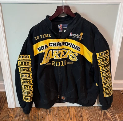 Jeff Hamilton Los Angeles Lakers 2010 NBA Championship Jacket Authentic RARE - Image 1 of 4