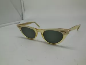 AS1 Vintage 50s American Optical cats eye sunglasses 5 1/4 - Picture 1 of 7