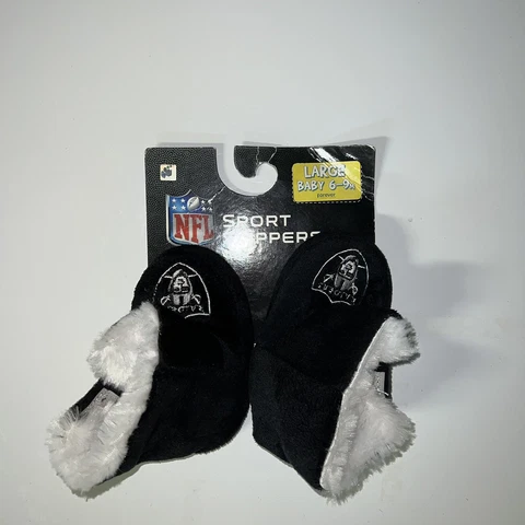 Baby NFL Slippers Las Vegas Raiders Medium Size 6m to 9m Cover