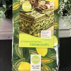 Rectangle Green Yellow Lemon Exotic Fruit Tablecloth By Food Network 60 x 120”
