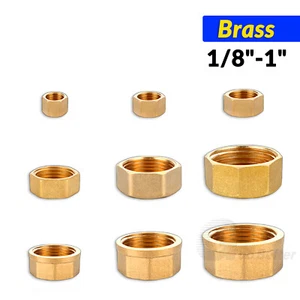 BRASS FEMALE BLANKING CAP STOP END 1/8" 1/4" 3/8" 1/2" 3/4" 1" BSP - Picture 1 of 13