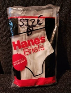 1987 Vintage Hanes 3 Pack Boys Briefs Size 8 Preshrunk White Slightly Imperfect - Picture 1 of 5