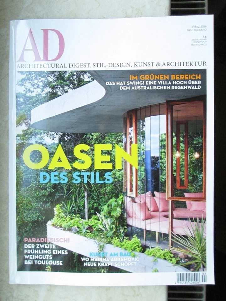 AD ARCHITECTURAL DIGEST ZEITSCHRIFT HEFT AUSGABE MÄRZ 03/2016   - Bild 1 von 1