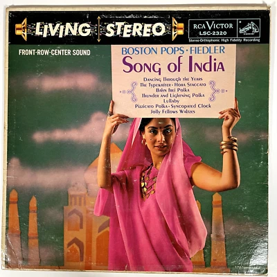 BOSTON POPS FIEDLER Song Of India Vinyl LP 1959 RCA Living Stereo Shaded Dog - Image 1 of 4
