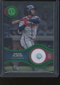 2025 Topps Tribute Baseball Ozzie Albies BRAVES #SOA-OA Jersey Green /99 - Picture 1 of 2