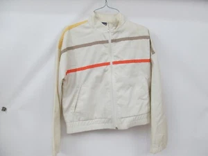 Levi’s Vintage Jacket White Striped Zip Front Medium - Picture 1 of 4