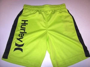 NEW Hurley 6 lime green long walking elastic waist shorts boys youth drawstring - Picture 1 of 2