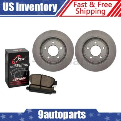 Rotores de freno de disco traseros + pastillas de freno de cerámica para Dodge Intrepid 1993-2004 Foto 1 de 4