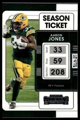 2021 Panini Contenders #36 Aaron Jones - Image 1 of 2