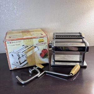 Marcato Atlas Pasta Maker Model 150 Hand Crank Machine Made In Italy Used - Picture 1 of 23