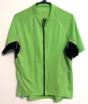 Cannondale Full Zip Cycling Short Sleeve Shirt Jacket Men's Large Green/Black - Image 1 of 4