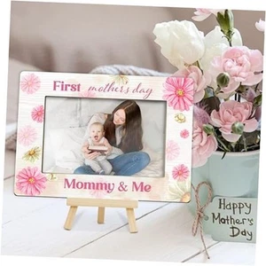 First Mother's Day Picture Frame, Wooden Photo Frame Gift for New Mom, Mommy & - Picture 1 of 7