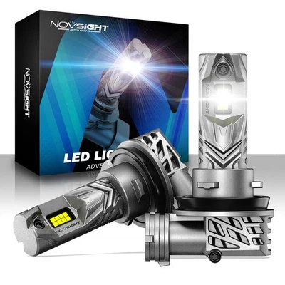 NOVSIGHT H11 LED Headlight Bulbs High Low Beam 22000LM 6500K Canbus Error Free - Image 1 of 4
