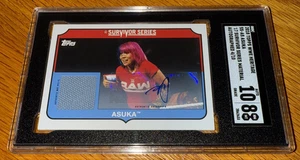 2018 Topps Heritage WWE Asuka 2017 Survivor Series Mat Auto /10 SGC 8 RARE - Picture 1 of 7