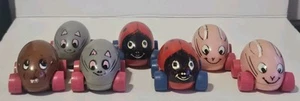 Lot Of 6 70s" Vintage Tonka Bunny, Rat, Mole And Lady Bug, Made In Hong Kong - Picture 1 of 6