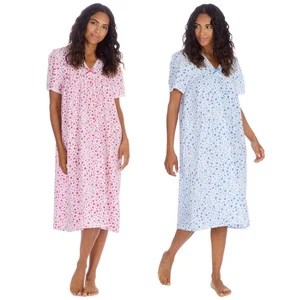 Ladies Supersoft Open Back Nightie in Woven Fabric - Picture 1 of 11
