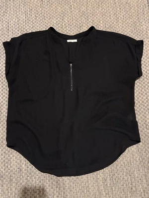 Blusa Maurice’s Negra Sin Mangas Poliéster Talla Mediana con Cremallera Foto 1 de 4