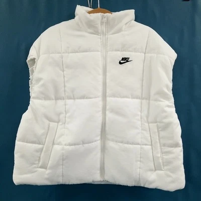 Nike Sportswear Classic Puffer Therma-Fit Loose Vest White FB7679 Women's M - Image 1 of 4