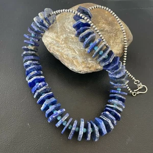 Collar de perlas navajo turquesa lapislázuli nativo americano 01891 - Imagen 1 de 9