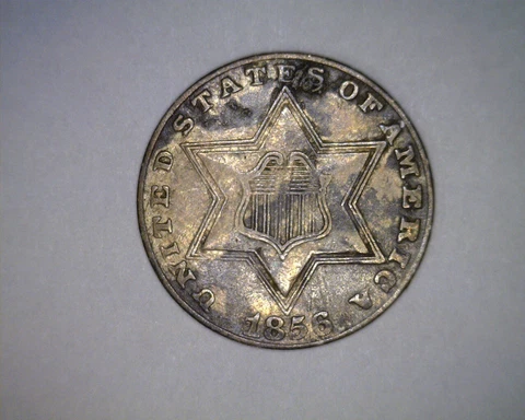 1856 three cent silver (21-404 1m3) Cover