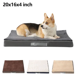 20x16x4" Memory Foam Dog Bed Pet Sleeping Cushion Washable Pet Removable Cover - Picture 1 of 23