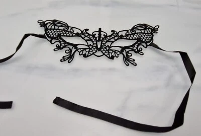 1 x Black Lace Masque Sexy Mascarade Tie Back Eye Visage Femme Fête Play Party J - Image 1 of 4