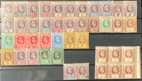 Leeward Islands #SG20//SG43 Mint/Used CV£475.00 1902 KEVII Collection Cover