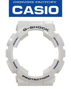 Genuine CASIO G-SHOCK Watch Band Bezel  GA-100A-7A Glossy White Rubber Cover - Picture 1 of 7