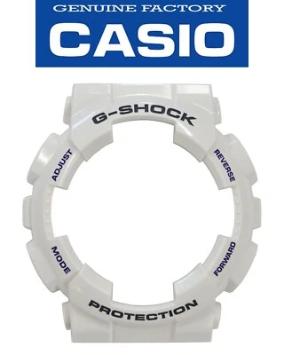 Genuine CASIO G-SHOCK Watch Band Bezel  GA-100A-7A Glossy White Rubber Cover - Image 1 of 4
