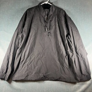 Walter Hagen Mens Windbreaker Jacket Size XL Black Pockets Mock Neck Quarter Zip - Picture 1 of 11