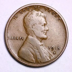 1915-D Lincoln Wheat Cent Penny LOWEST PRICES ON THE BAY! NICE! SEMI KEY DATE! - Picture 1 of 2
