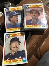 1986 Topps Quaker Chewy Granola Complete Set W/ 2 Unopened Packs Henderson Ryan