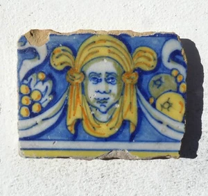 Antike Fliese Spanien 16 Jh Talavera, Azulejos, Tiles, Tegels, Carrelage Ancien - Bild 1 von 2