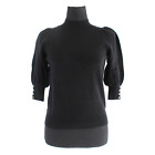 La Maille Sézane Black Rosie Cashmere Crew Sweater Xs New Half Sleeve Wool Top