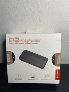Station d'accueil de voyage Lenovo USB-C double écran (40b90100us) - Photo 1/2