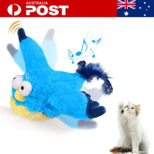 Electronic Interactive Flying Bird Cat Toy Hanging Pet Flapping Wings Sparrow AU - Picture 1 of 10