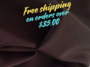 Brown Coffee Chocolate Gabardine Tropical Polyester 60 to 62" wide Free Swatches - Picture 1 of 5