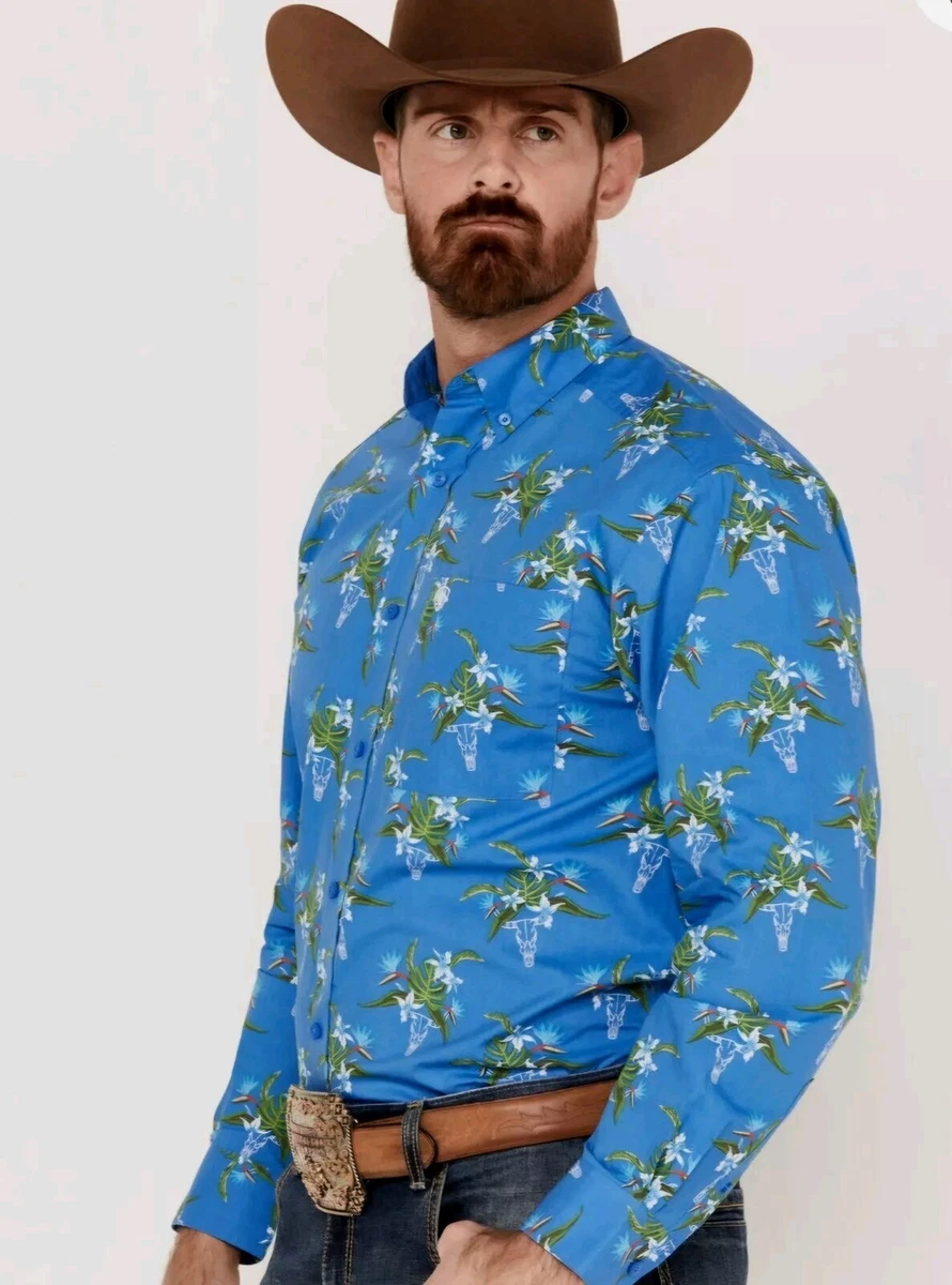 Manga Corta Ariat Camisa Handro Retro Fit Para Hombre, Arabesque