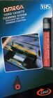 Système de nettoyage de tête vidéo pour cassette magnétoscope Omega VHS sec et humide avec liquide x 1