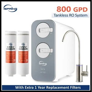 iSpring Reverse Osmosis Drinking Water Filtration System Tankless 800 GPD RO TDS - Picture 1 of 14