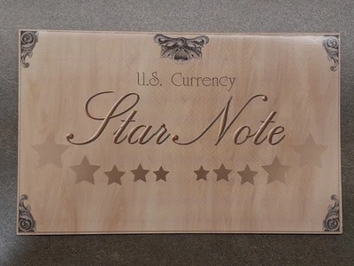 Billete estrella de 10 dólares de la Reserva Federal 1995 con soporte original BEP Foto 1 de 4