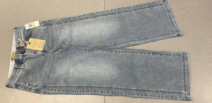 Jeans Democracy Ab Technology Skyrise Mold & Hold blu chiaro gamba larga 10 nuovi con etichette C3 - Foto 1 di 4
