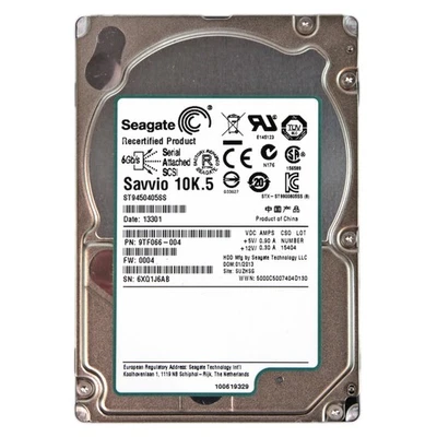 Seagate 450GB Savvio 10K.5 ST9450405SS Interno Disk SAS-2 6GB/S 2,5 Pollici - Immagine 1 di 2